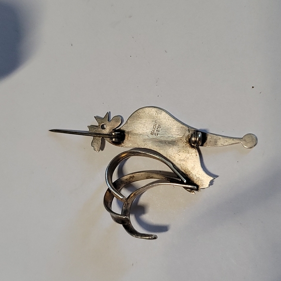Sterling Silver Rooster Brooch - Picture 2 of 4